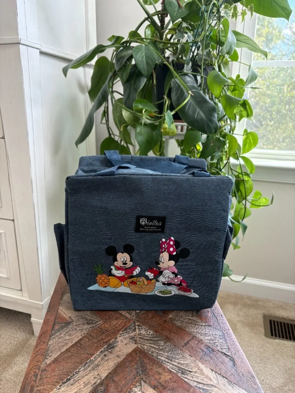 Brivilas Illustrated: Mickey Mouse and Minnie Mouse, Insulated Lunch Bag